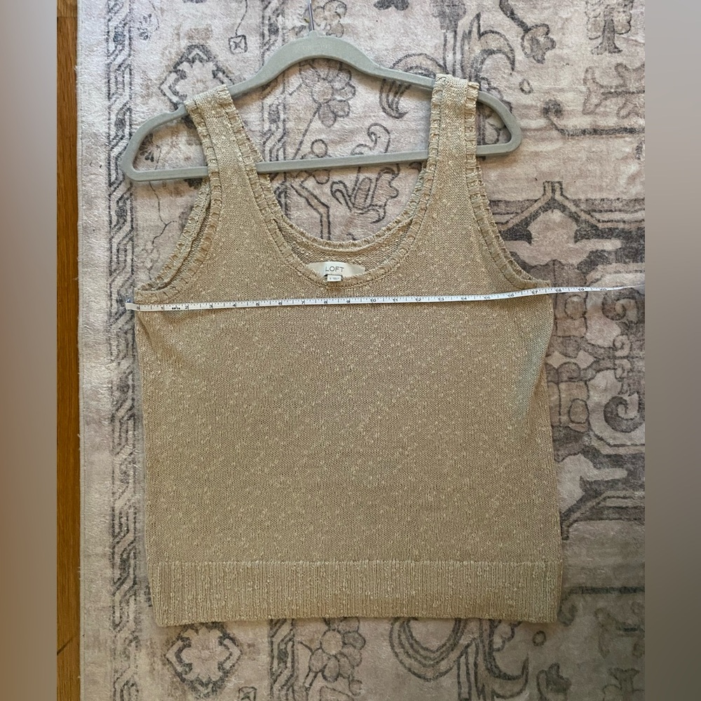 Loft Tan Knit Tank Top - Picture 6 of 8